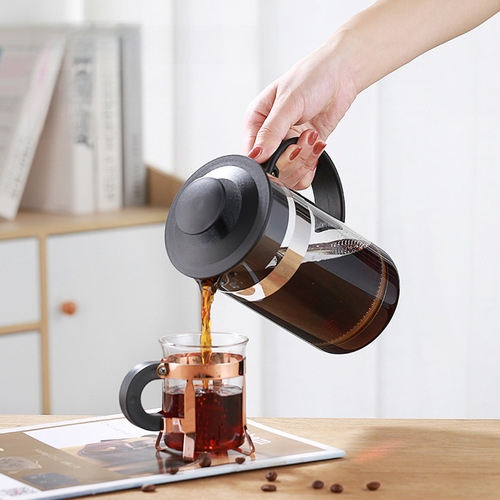 Seeckin American French Press Glass Coffee Maker, Borosilicate Glass Home Use Dripper Coffee Pot, Tea Infuser Manufacturer