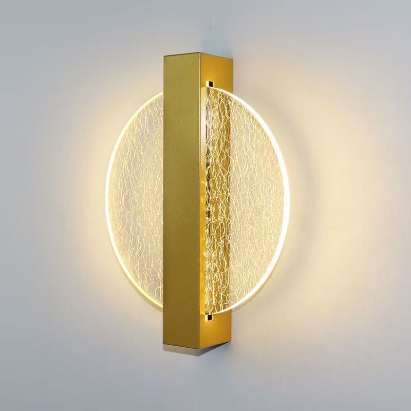 Luz de pared acrílica de lujo nórdica sala de estar televisión de fondo lámpara de pared interior pasillo dormitorio cabezal de cama lámpara de pared