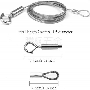 Amazon Picture Lanyard Restaurant Hanging Picture Hanging Rope Stainless Steel Hanging Wire Picture Frame Lanyard Steel Wire Lighting Rope
