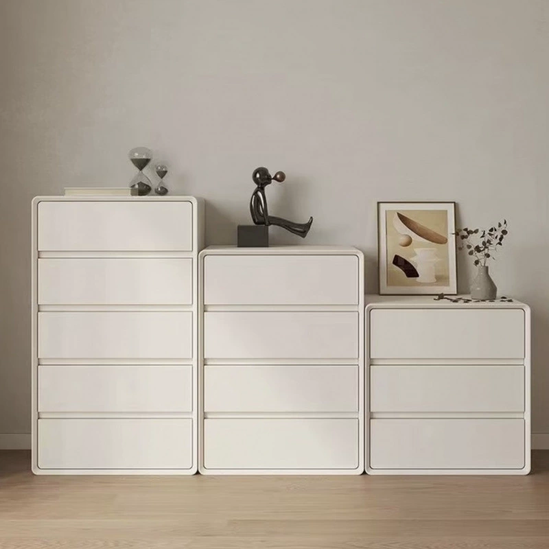 Мягкий шкаф из цельного дерева в итальянском кремовом стиле, прикроватный шкаф для хранения, шкаф для хранения в спальне, гостиная, буфет с тремя ящиками, шкаф для обуви