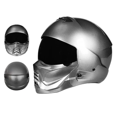 Motosiklet kaskı (dəbilqə) Summer All-Season Scorpion Helmet Combination - 856-metallic-gray-third-generation-black-lenses-m55-56