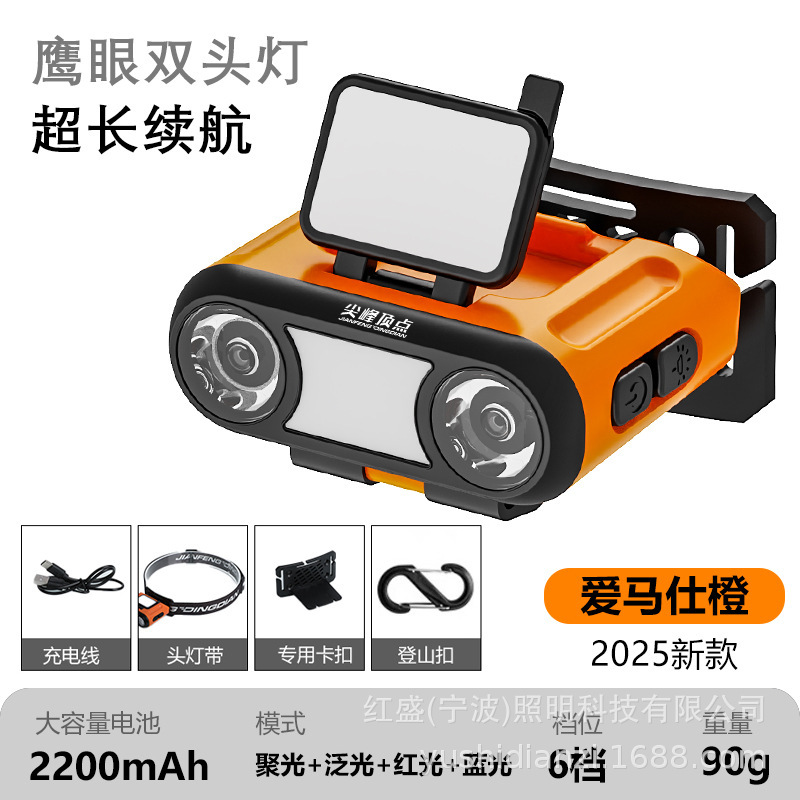メーカー在庫充電式 LED ヘッドランプ強力な光と長いバッテリー寿命フィールドランプヘッドマウント誘導釣りヘッドランプ卸売|undefined