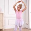 Children's dance clothing practice, ballet girl summer short -sleeved conjoined children's test clothes Chinese dancers dance skirt