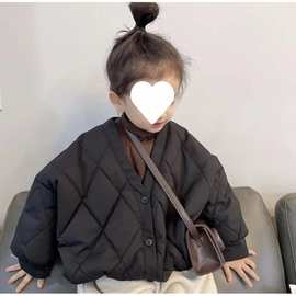 男大童棉衣装女秋冬新款加厚服韩版时尚儿网红洋气服中小外套代发