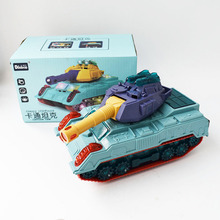 電動自動跳舞旋轉萬向坦克車 炫酷聲光音樂車 小男孩軍事玩具車