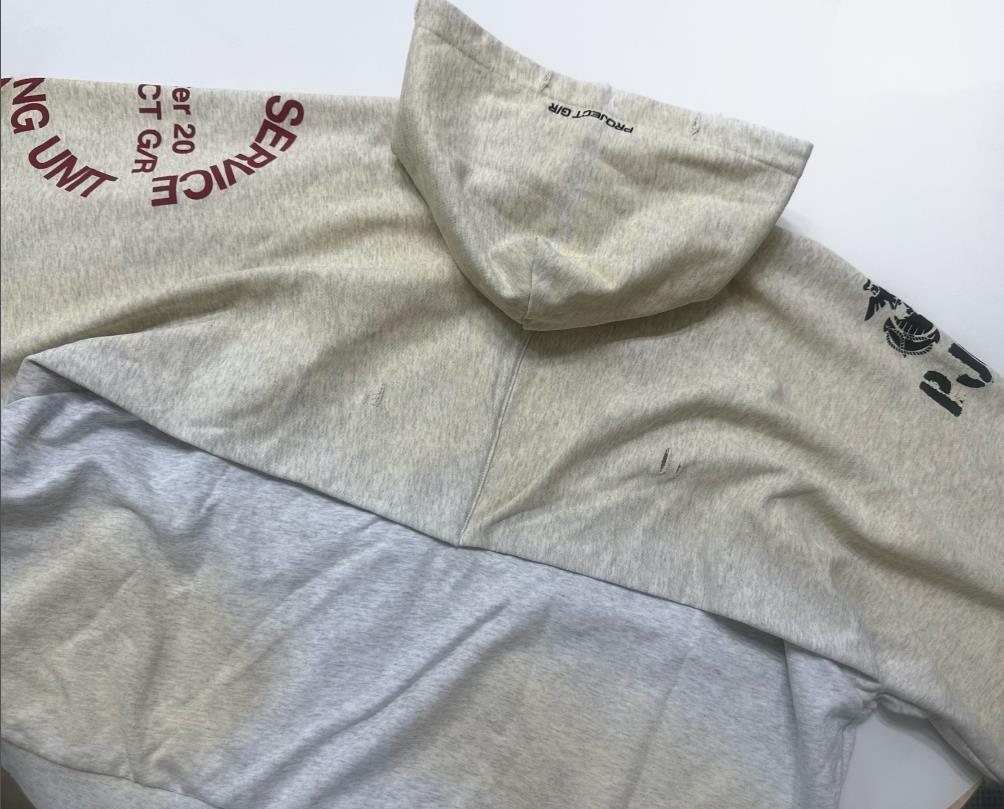 Vintage Kapuzenpullover Zip-up Im Used Look Für Herren_voghion.com