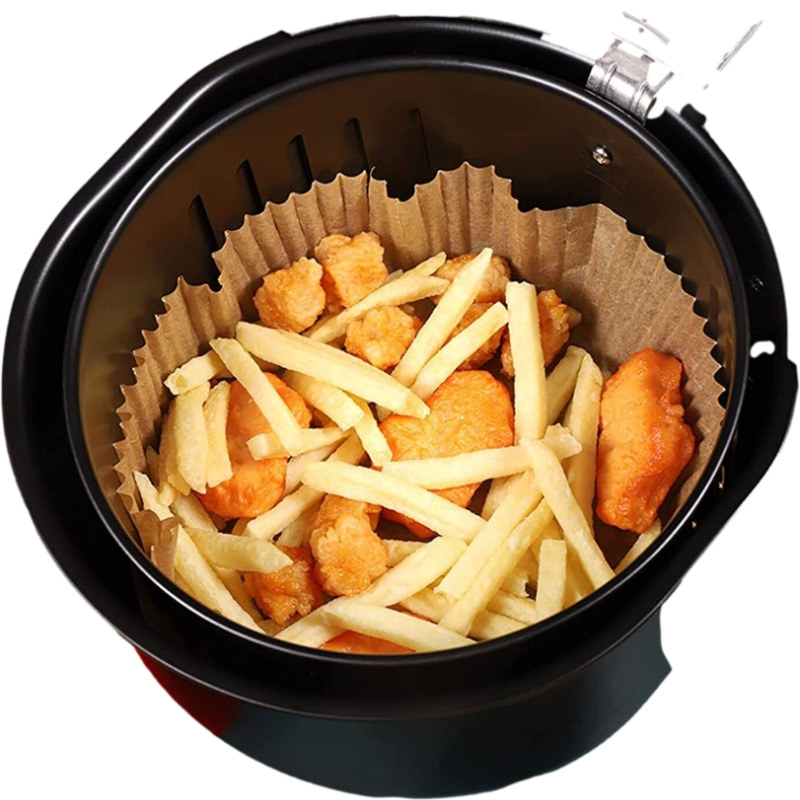 Circular vacuum-formed film 20*4.550 sheets air fryer paper dedicated paper white air fryer dedicated paper wholesale