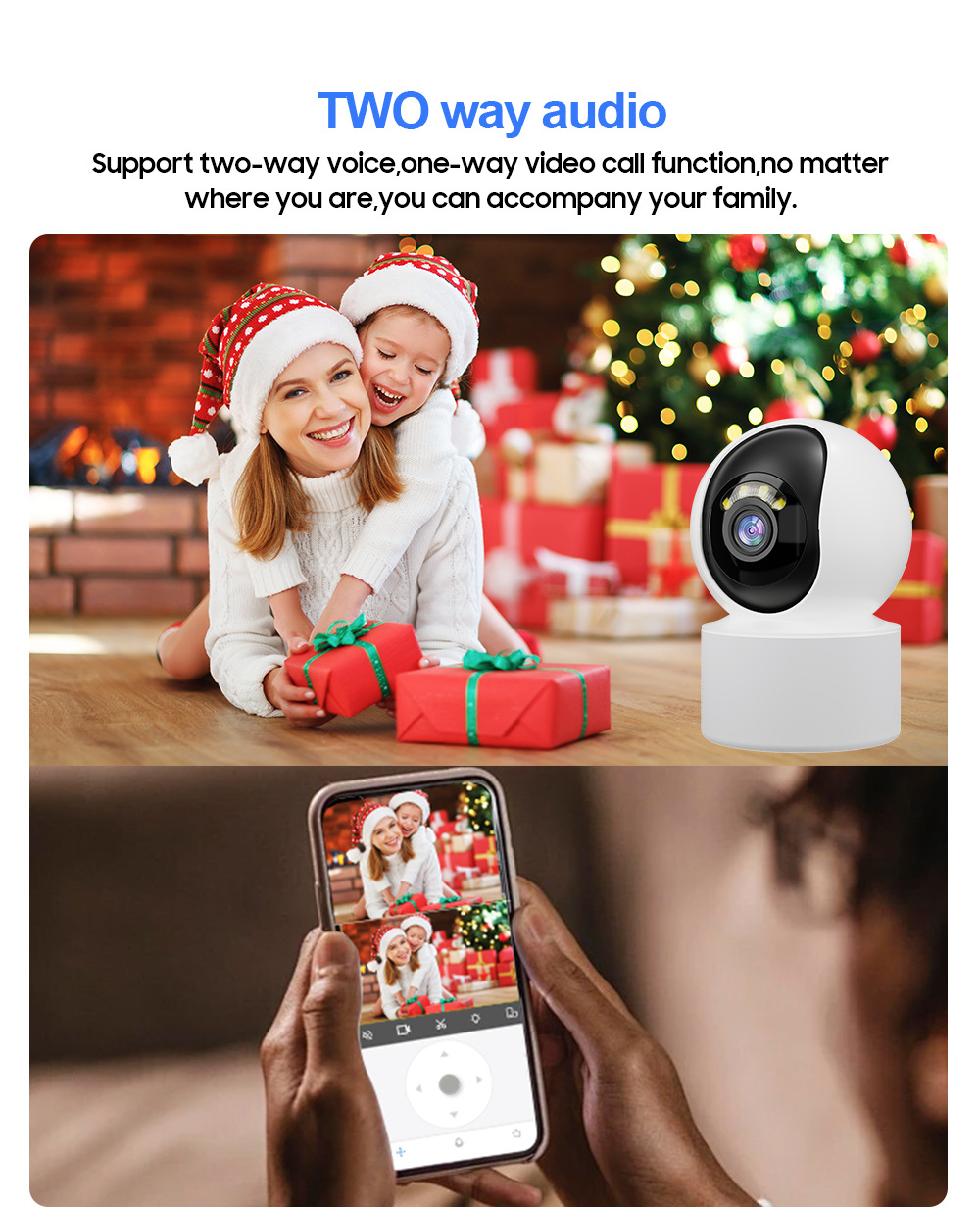 Indoor Home Überwachungskamera Wireless WiFi HD Vollfarb-Nachtsicht Handy Remote Monitor *_voghion.com