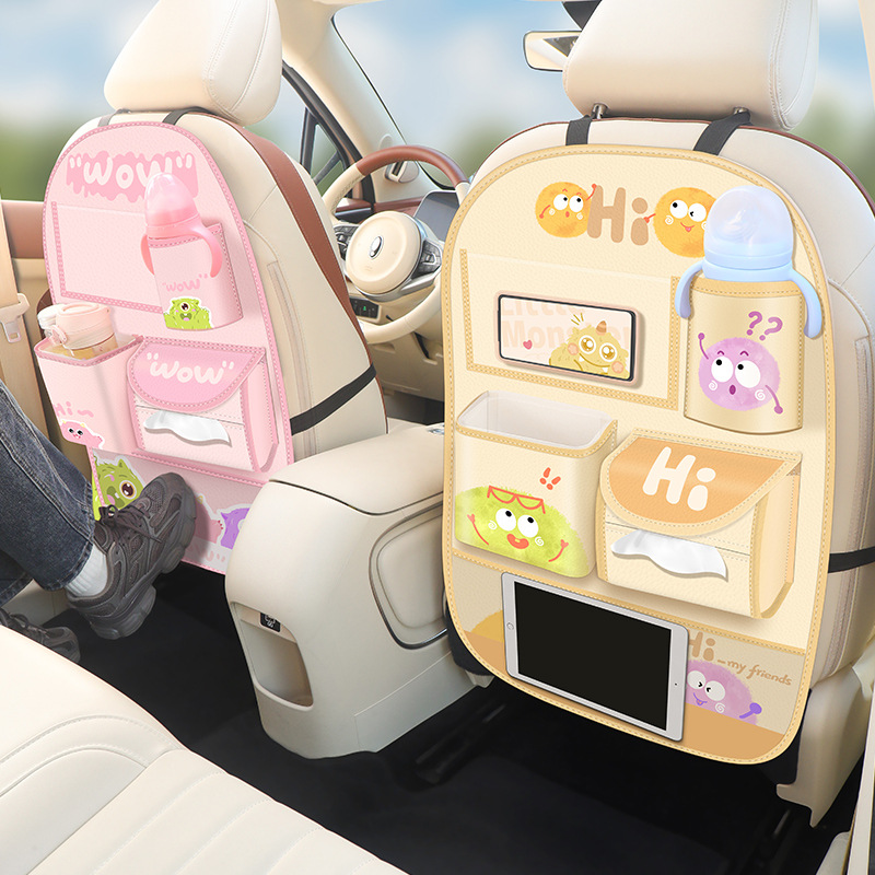 Borsa da appendere per interni auto, organizer multifunzionale per schienale auto, cestino per fazzoletti per sedile posteriore, contenitore portaoggetti_voghion.com