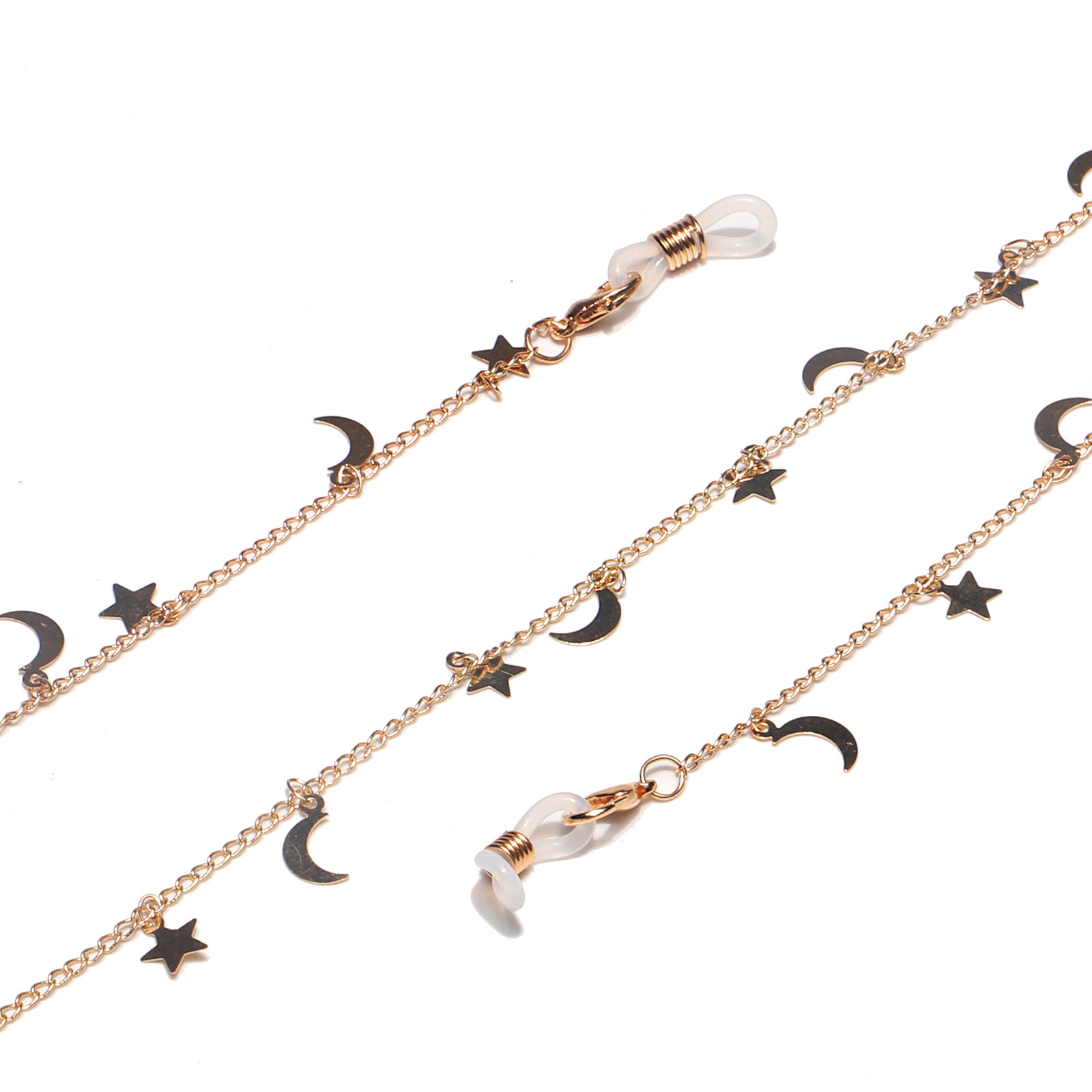 Metal Material Fashion Copper Star Moon Glasses Chain