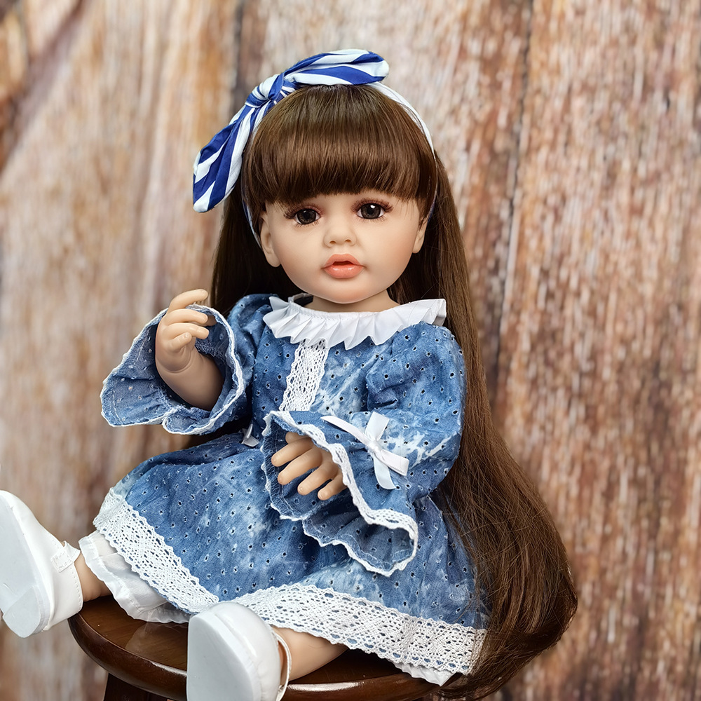 生まれ変わった人形55センチの女の子はシリカゲルをシミュレートして入浴できる人形の赤ちゃんの知育人形のおもちゃを作ることができる