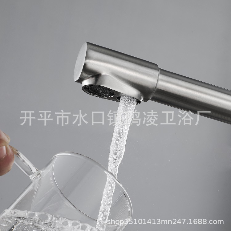台所浄水冷水三合一蛇口304ステンレス洗面器水槽冷熱直水蛇口|undefined