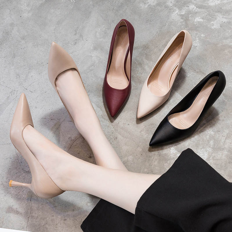 No grinding feet nude high heels design sense niche temperament summer not tired feet thin heel niche with skirt shoes women No grinding feet nude high heels design sense niche temperament summer not tired feet thin heel niche with skirt shoes women