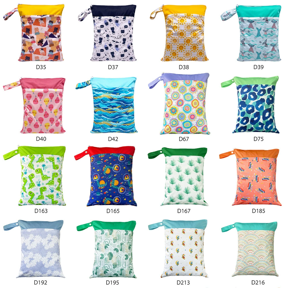 Goodbum30 * 40 см двойная водонепроницаемая сумка на молнии детская сумка для хранения подгузников Влажная и сухая сумка с двойным отверстием