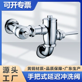 广东黄铜手把式延迟冲洗阀大流量卫生间大便器冲水开关蹲厕冲洗阀