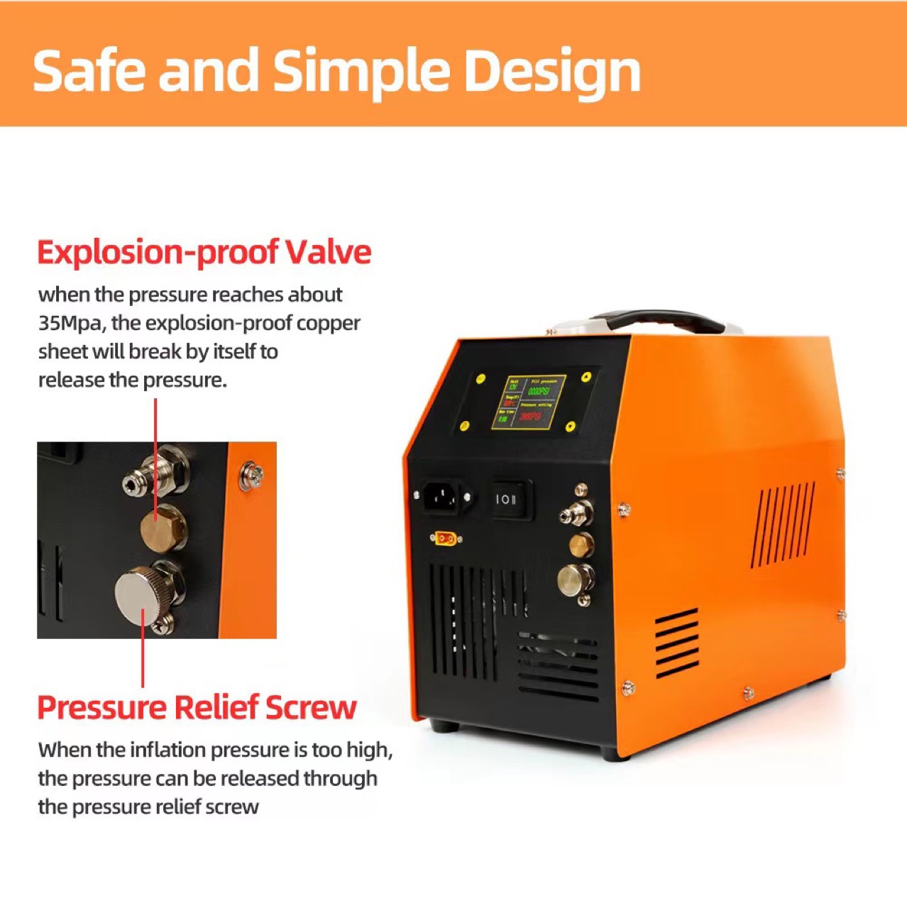 内置变压器12伏车载高压打气泵打气机充气泵30mpa便携充气床车用