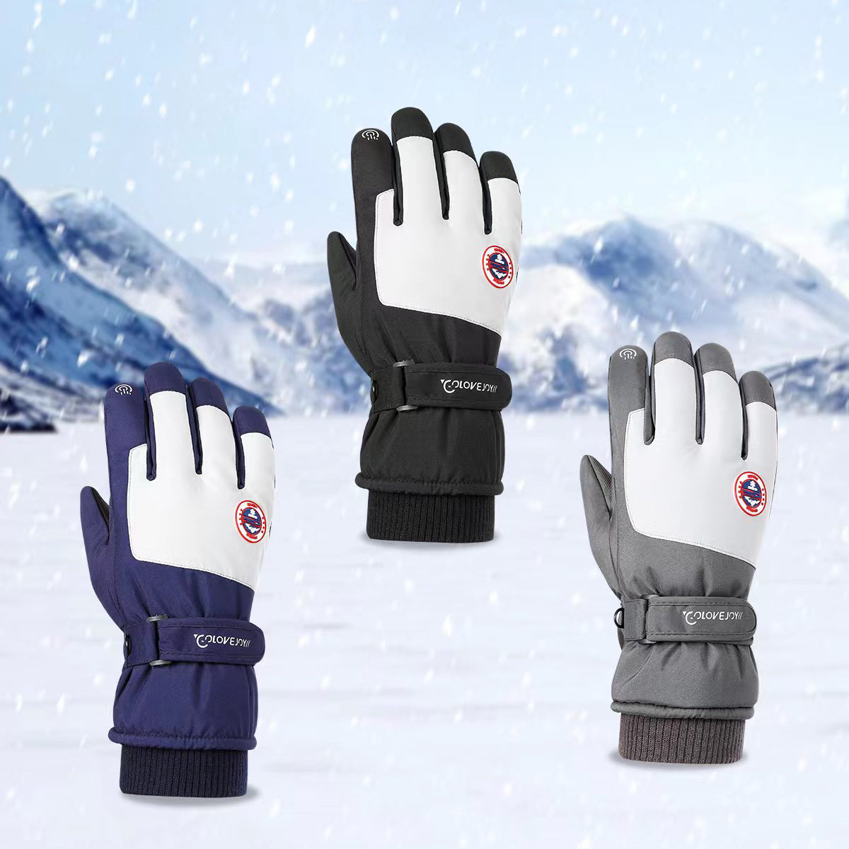 Men's winter ski gloves