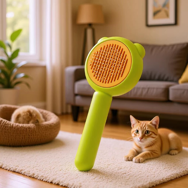 Cat Comb and Brush for Grooming, Specifically for Cats with Long Hair, for Cleaning and Removing Loose Hair, Specifically for Long-Haired Cats