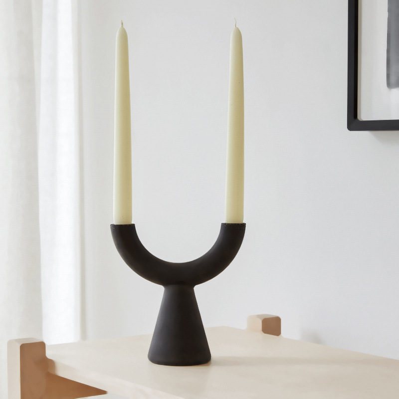 Ins viento vintage candelabro de cerámica luz de velas cena candelabro hogar mesa de comedor sala de estar mesa decoración suave decoración