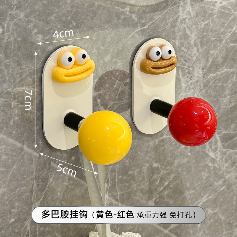 Gancho para baño Gancho para ropa que no deja marcas detrás de la puerta de viscosa de carga fuerte sin perforación Gancho para toallas en la pared del baño