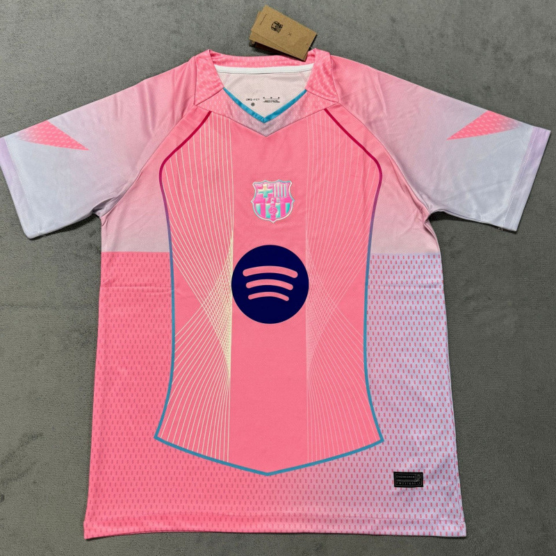 2526 바르셀로나 경기 전 훈련복 핑크