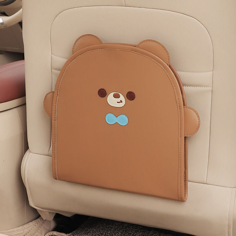 車用ゴミ箱車用折りたたみ式ゴミ袋創意的で可愛い車の中の後ろの多機能収納キック防止パッド|undefined