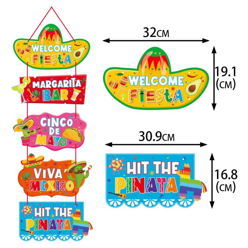 Cross-Border Nueva decoración mexicana puerta colgante fiesta decoración Fiesta Mexicana puerta colgante ornamento