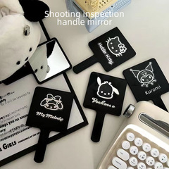 黑色三麗鷗手持鏡方便攜帶小紅書同款化妝鏡高級感ins卡通隨身鏡