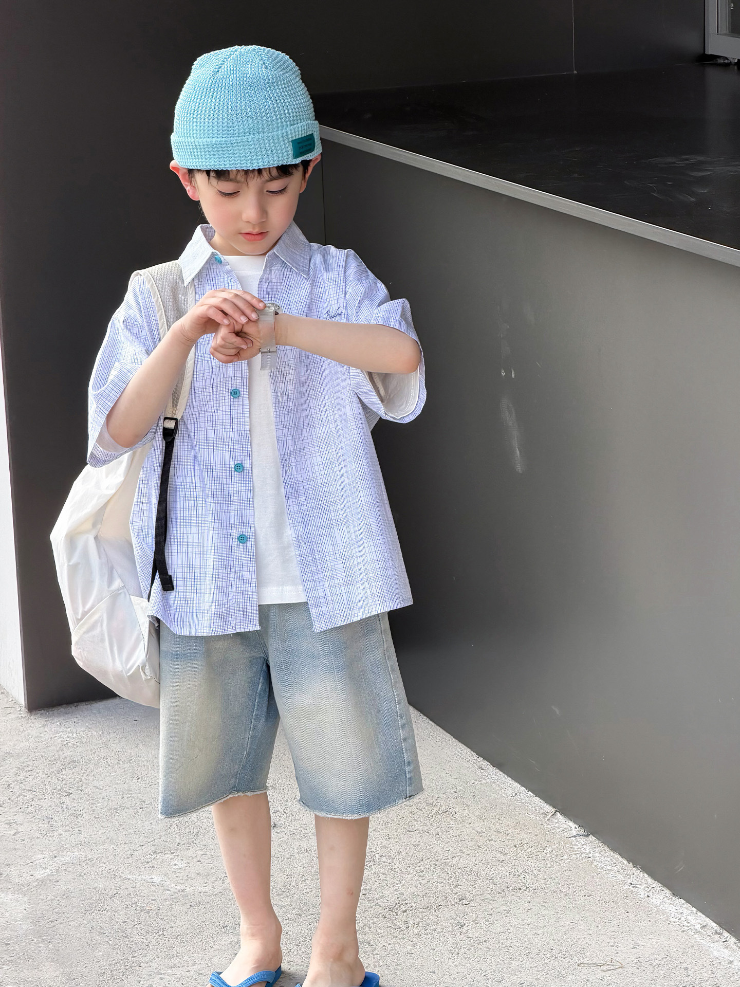 Camisas de mangas cortas para niños 2026 ropa infantil de verano nuevo estilo coreano de moda infantil camisa transpirable delgada de verano