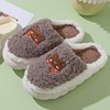 Slippers, winter cartoon men's keep warm footwear indoor platform