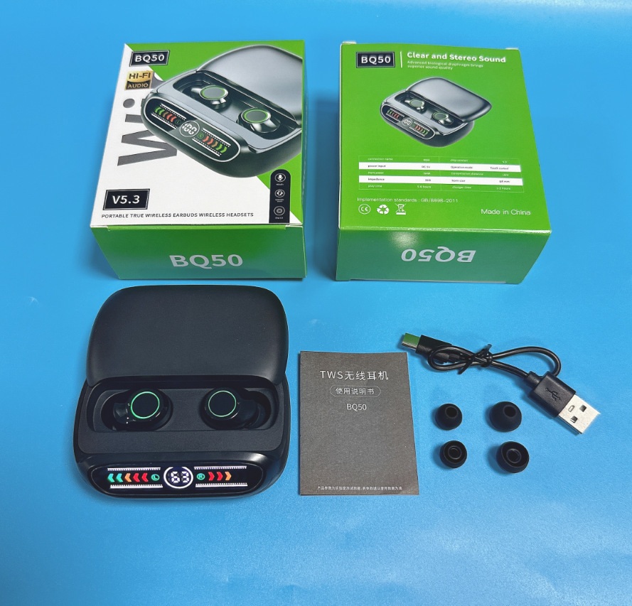 Modelo privado explosivo transfronterizo YD03 M90 F9-5C M25 E7S Pantalla digital táctil TWS 5.4 Auriculares Bluetooth F9