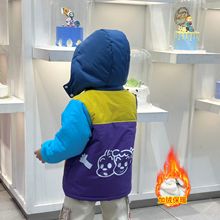 严选儿童外套25年冬季新款男童加厚保暖外套女童外套户外童装外贸