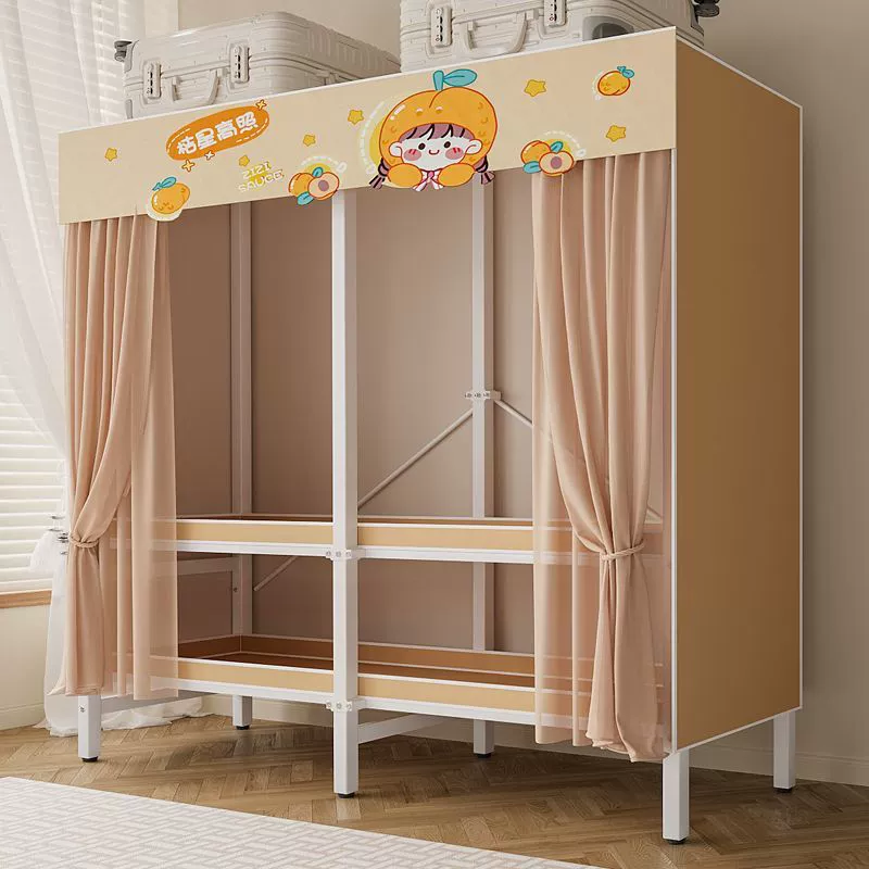 Простой складной шкаф для гардероба, установка не требуется, подходит для домашнего использования, спальни, арендованной комнаты, утолщенный и усиленный шкаф для хранения.