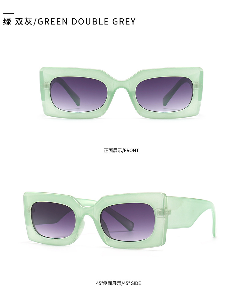 Cross-border Square Jelly Color Modern Fashion Fashion Catwalk Sunglasses display picture 4