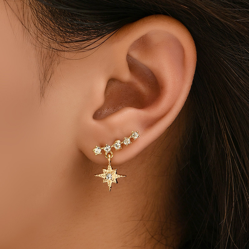 Fashion star pendant alloy earrings setpicture1