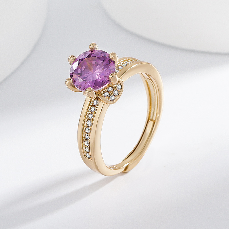 Geometric Pattern Wholesale Jewelry Elegant Modern Style Geometric Copper Adjustable Ring