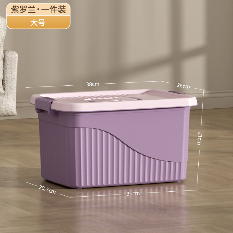 收纳箱塑料衣服整理箱子有盖手提储物箱特大号家用玩具零食收纳盒|undefined