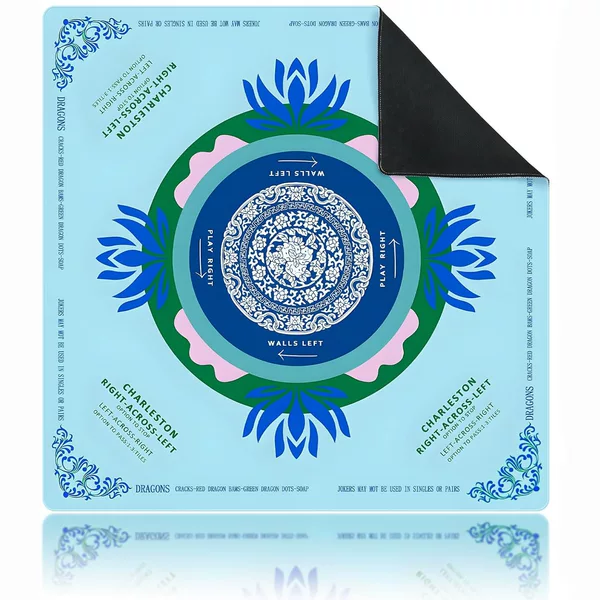 Chinese-style cross-border mahjong table mat, non-slip and noiseless diatomite mat, washable, suitable for multiple players' leisure board games and Guandan