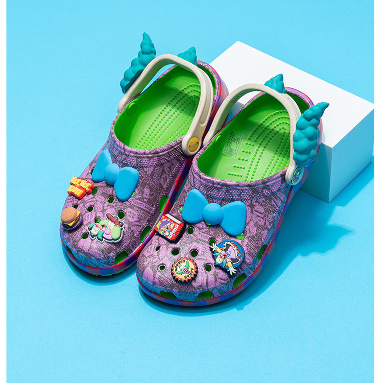 Kajia's New Cross Clogs for Men and Women, the Simpsons Hamburger Shoes, Non-Slip and Wear-Resistant Beach Sandals