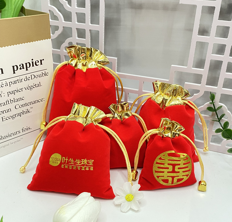 阿里红色绒布详情_12