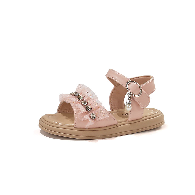 2026 verano nuevo estilo de moda para niñas sandalias de diamante princesa para niños pequeños zapatos de playa suaves zapatos de playa para niños image 6