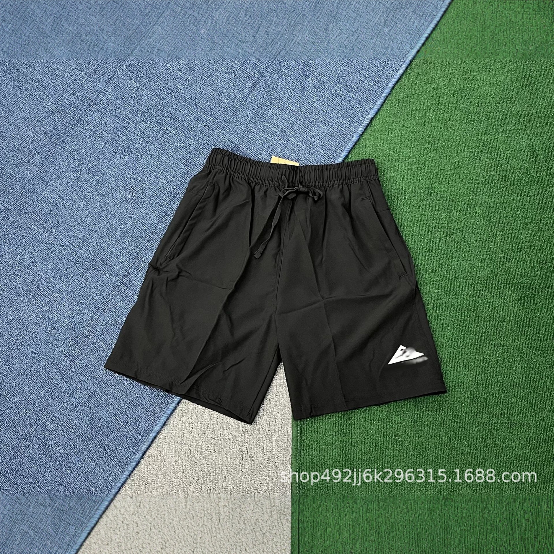 Triangle Frame Sports Running Fitness Quick-Drying Shorts Loose Elastic Training Outdoor Hiking Ice Silk Outdoor Summer Men's