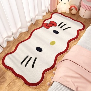 New Kt Cat Bedroom Cashmere Carpet Girl Cute Cartoon Children's Room Soft Dirt Resistant Bedside Carpet Carpet