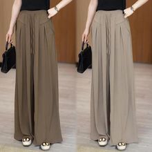 清仓捡漏~尾单大牌剪标专柜撤回外贸 褶皱春夏大码休闲阔腿裙裤子