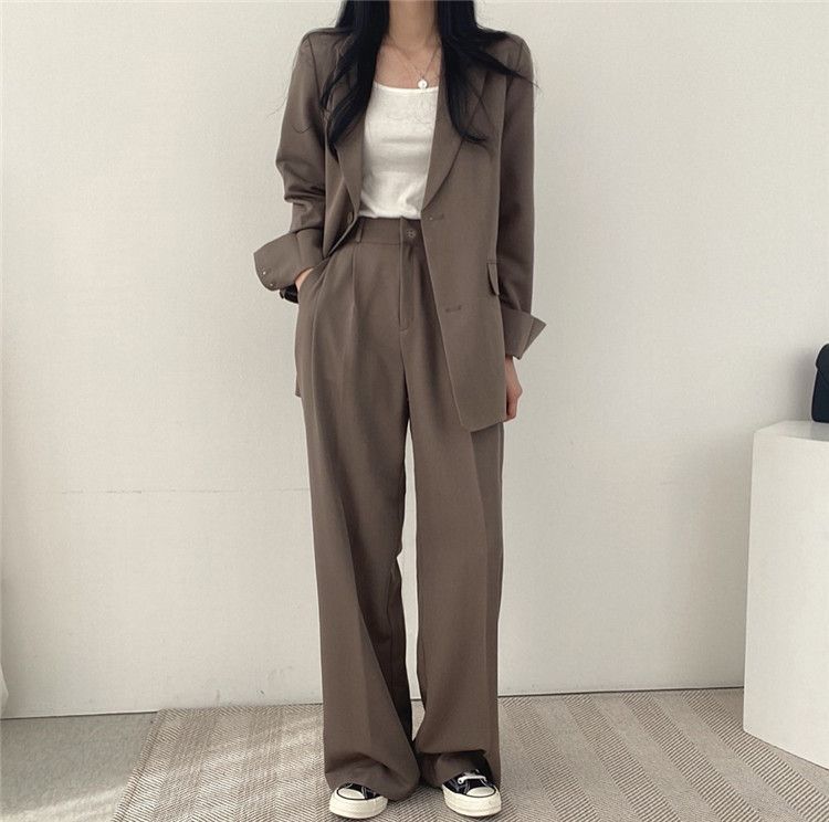 Sanlidadi Women's Casual Suit Jacket Loose Retro Fashionable Outerwear For Spring And Autumn_ecoleips.com