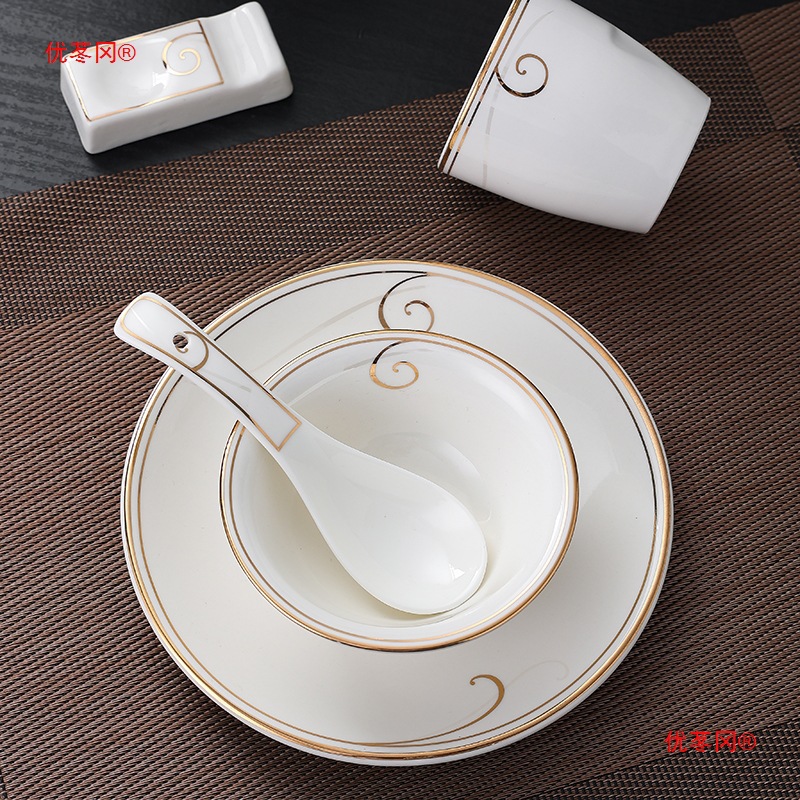 Tableware for hotel, ceramic set