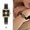 Golden swiss watch, square small quartz women's watch, famous watch, simple and elegant design, pink gold, wholesale