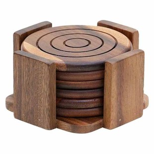 Factory Wholesale Wood Coaster Set Home Coaster Round Insulation Pad Multifunctional Tea Coaster Wholesale
