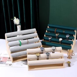 High-End Solid Wood Velvet Bracelet Stand, Bracelet Display Stand, Street Stall Night Market Headband, Watch Bracelet Jewelry Stand