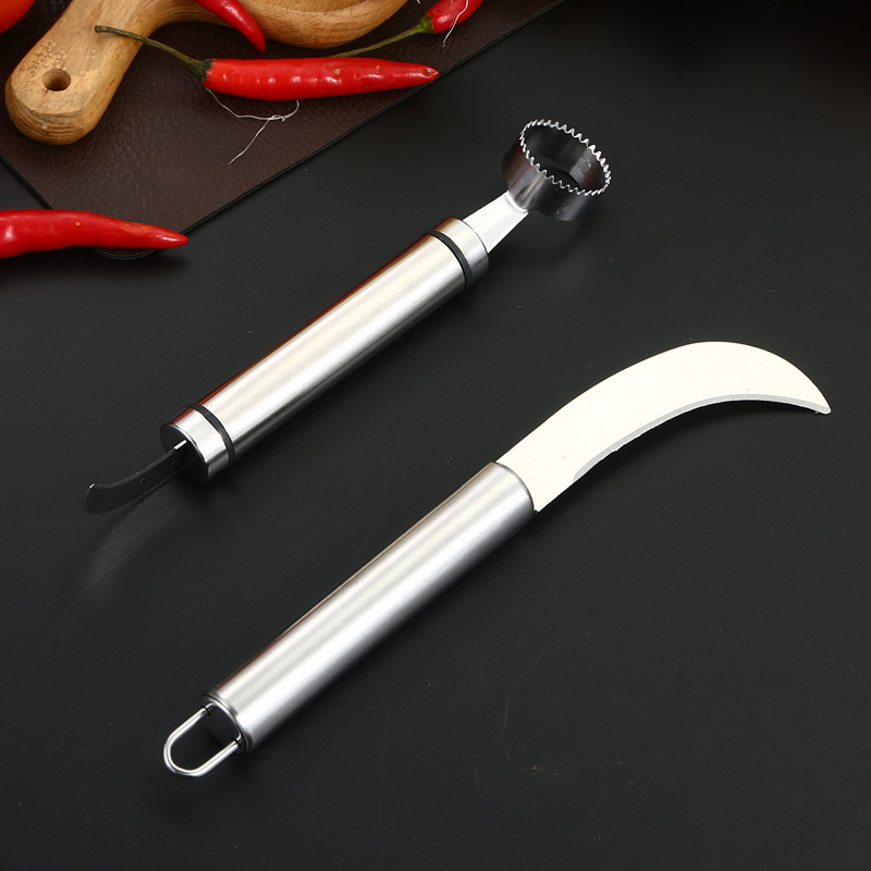 Double-headed pomegranate cutting tool, creative stainless steel grapefruit knife, kitchen small tool orange peeler, fruit opener, wholesale